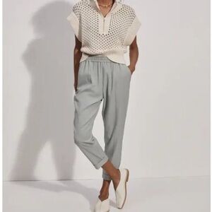 Varley Stretch Twill Oakland Turnup Taper Pant Women's Size Large Sage Green